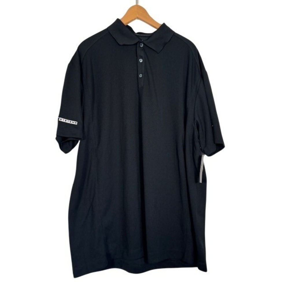 NWT Nike Mens Golf Polo Shirt Black Short Sleeve Dri-FIT XXL